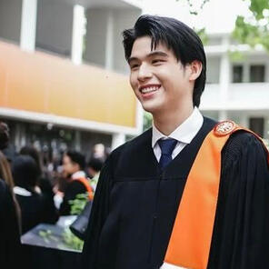 sky at his graduation